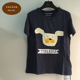 TYA/KASHA塔卡沙原创玩趣插画蓝色基本款纯棉T恤MDN03