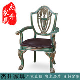 古典实木餐椅新中式简约复古酒店会所接待椅现代客厅椅子家具定做