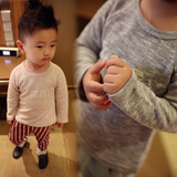 小歪童装韩版男童春秋季新款中长款圆领长袖T恤宝宝儿童打底衫