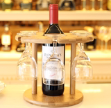 n高脚杯架红酒架欧式创意吧台摆件杯架定做实木葡萄酒架灯笼款