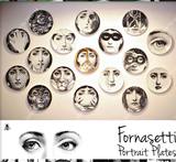 Piero Fornasetti装饰挂盘陶瓷艺术盘创意照片热转印盘子8寸