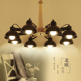 北欧宜家客厅灯日式原木灯简约田园餐厅吊灯 卧室木艺韩式灯具