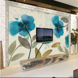 大型壁画壁纸墙纸 影视墙 电视背景 欧式风格复古美式油画 花卉