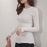 bANG－ON2016秋季大码女装韩版打底衫长袖修身百搭内搭中长款t恤