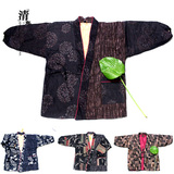 新品外贸复古日本加厚日式和服夹棉和风上衣汉服女装外套作务衣
