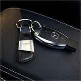 专用于奔驰AMG钥匙扣男士真皮汽车标钥匙链金属钥匙圈