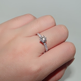 一克拉18k白金四爪NSCD仿真钻戒结婚求婚戒指女高端钻石珠宝饰品