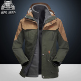 AFS JEEP夹克男士外套冬季防风上衣吉普男装户外冲锋两件套登山服