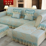 夏季亚麻布艺欧式沙发垫客厅组合四季通用防滑坐垫子皮沙发套罩巾