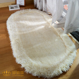 冠明菲加厚椭圆300D超细弹力丝床边毯客厅卧室地毯温馨立体地毯