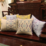 中式古典红木家具沙发垫棉麻绣花布艺圈椅罗汉床坐垫定制海绵垫套