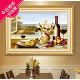 油画古典静物现代手绘装饰画餐厅挂画风景纯手工壁画欧式葡萄水果