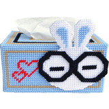【可爱兔子】长方形纸巾盒材料包手工抽纸盒立体十字绣套件车用