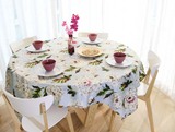 法式风情田园花朵全棉桌布欧式餐桌布茶几桌布圆桌桌布外贸桌布