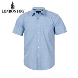 LONDON FOG/伦敦雾专柜正品男士休闲短袖衬衫格子衬衣LS13WH115