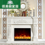 壁炉装饰欧式田园实木电视柜客厅仿真火电子炉芯取暖器1.5米1.8米