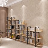 特价书架置物架简易客厅创意隔板简约钢木书架组合展示架书柜