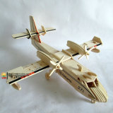 木质立体拼图玩具批发儿童益智6-8-10岁男孩子拼装木制飞机木模型