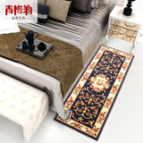 卧室床边地毯长方形欧式飘窗地毯家用沙发垫 手工雕花地毯 青格勒