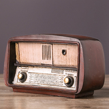 美式复古树脂电话收音机创意摆件橱窗服装店铺拍摄道具模型装饰品