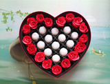情人节创意牛奶手工皂玫瑰皂花送给爱人生日节日心形礼盒特价包邮