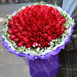 99朵红玫瑰生日鲜花深圳同城鲜花速递广州上海北京重庆花店送花