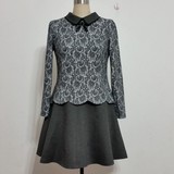 女人屋J255L167衣裳坊W正品2016春装新款女装时尚显瘦连衣裙458