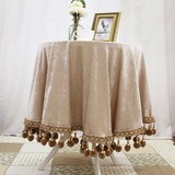 新古典样板间桌布欧式奢华餐桌椅套套装布艺红木床头柜盖布圆桌布