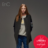 EnC女装春装新款潮时尚宽松中长款大衣外套女EHJH51C11C