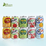 多省包邮乐天葡萄汁橙汁果味饮料饮品5味10罐 韩国进口饮料零食品