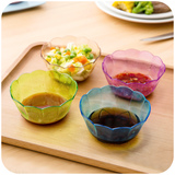 居家家 塑料透明沙拉碗创意日式水果碗 家用可爱甜品水晶碗小饭碗