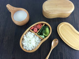 新日式便携式单层木饭盒三格分格便当盒学生午餐餐盒餐具寿司盒