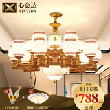 现代新中式锌合金大气客厅吊灯创意复古温馨卧室简约餐厅灯具灯饰