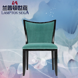 兰普顿 现代中式椅 简约实木雕刻布艺妆凳 无扶手休闲椅餐椅定制