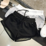 韩国大码女装胖妹妹运动短裤含内衬防走光跑步训练健身短裤