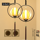禅意吊灯中式 创意个性仿古手工宫灯灯笼古典中国风莲花荷花灯