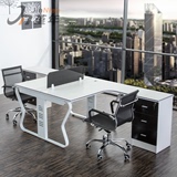 办公家具钢制双人办公桌职员办公桌椅简易现代时尚4人员工桌包邮