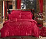蓝丝羽 家纺 专柜正品 婚庆大红套件 床上用品 爱之恋 多件套特价
