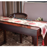 朴拙居2015新款经典植物花卉欧式提花红色双面餐桌桌布dedNFFQ6