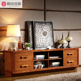 喜尚佳喜 实木电视柜现代中式橡木 地柜实木 储物电视柜 客厅家具