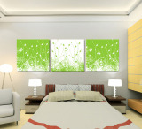 现代 客厅装饰画 简约无框画壁画 挂画 沙发背景墙三联画清新花草