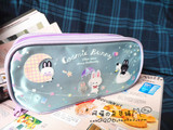 出口日本 可爱卡通星际兔子淡紫色防水化妆包笔袋收纳包杂物包