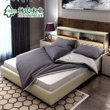 聚林氏木业皮床储物现代婚床小户型1.5m双人床1.8米软床家具R196