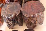 越南红木 楠木 雕刻 实木 换鞋 大象凳子 27一38厘米