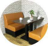 16新款卡座沙发 咖啡厅奶茶店餐饮实木餐椅 定做酒店家具桌椅组合