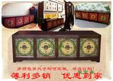 新中式古典彩绘电视柜仿古实木玄关地柜环保做旧储物边柜手绘家具