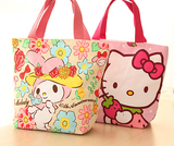 可爱kitty/美乐蒂便当包袋 便捷饭盒包袋 收纳购物袋手提帆布拎包