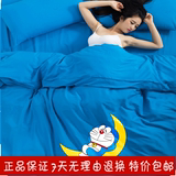 韩棉磨毛卡通四件套烫画月亮猫哆啦A梦1.2三件套床单被套冬季保暖