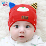 男女宝宝帽子春秋新生儿套头帽0-3-6-12个月婴幼儿纯棉帽婴儿帽子