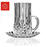意大利进口RCR 水晶玻璃 创意咖啡杯 水杯花茶杯牛奶杯卡布奇诺杯